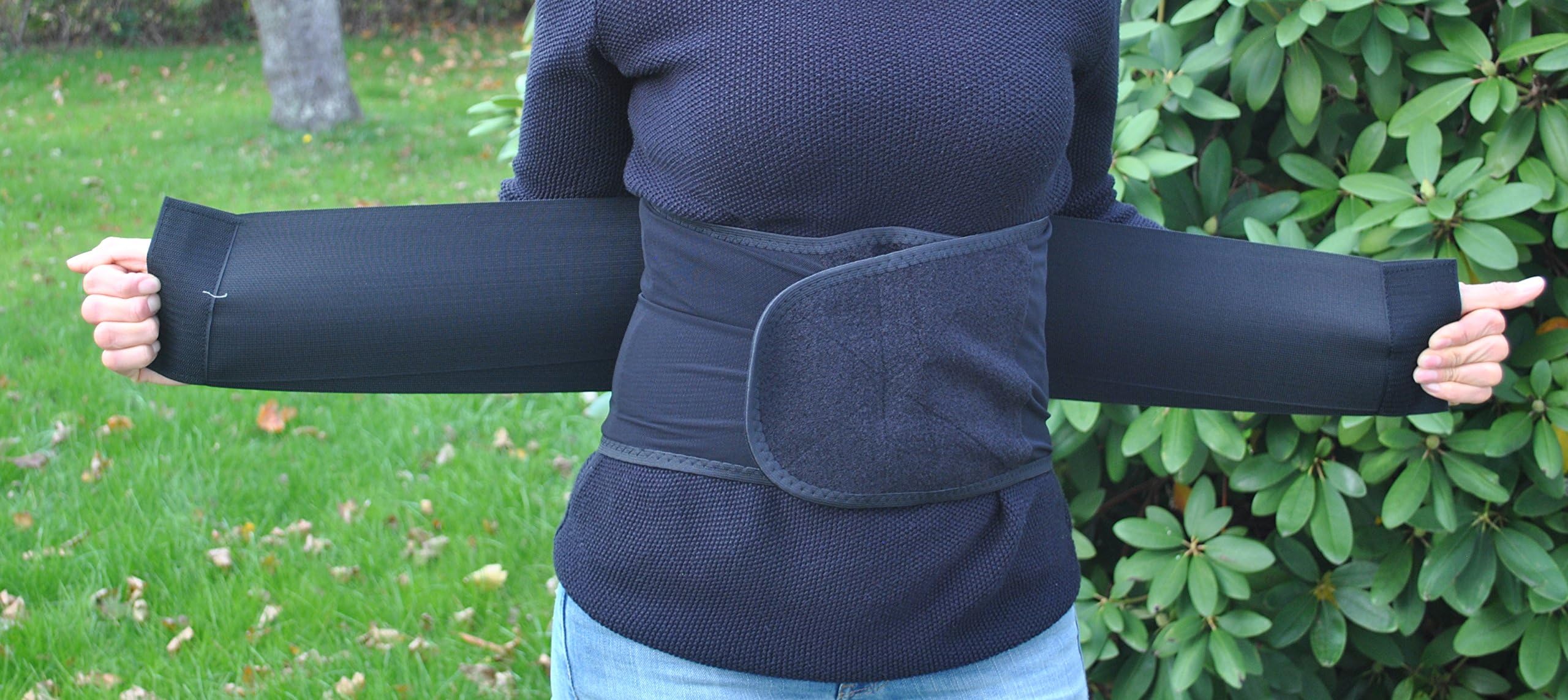 Adjustable Magnetic Lumbar Support Waist Belt - Stomach Body Wrap & Back Lumbar Support, Improves Posture