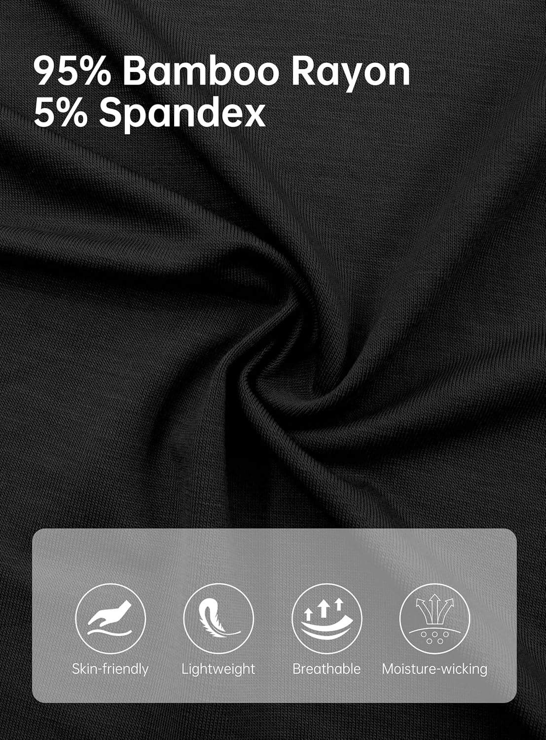 COLORFULLEAF Mens Undershirts Bamboo Rayon Tank Tops Men Crew Neck Stretchy Sleeveless Tank Shirts 3 or 6 Pack - Image 5