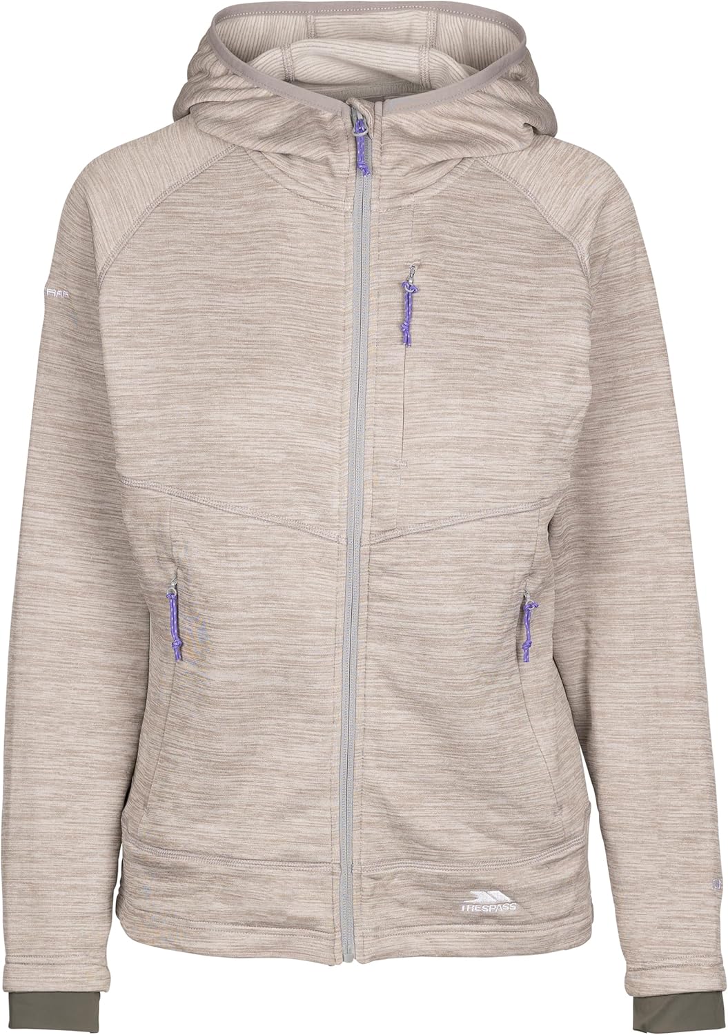 Trespass Tara Women's Full Zip Fleece Hooded & 3 Zip Pockets