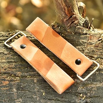 Leather Tape Measure Holder for Belt, 5 Inch Length, 2-Pack, Brown and Dark Brown