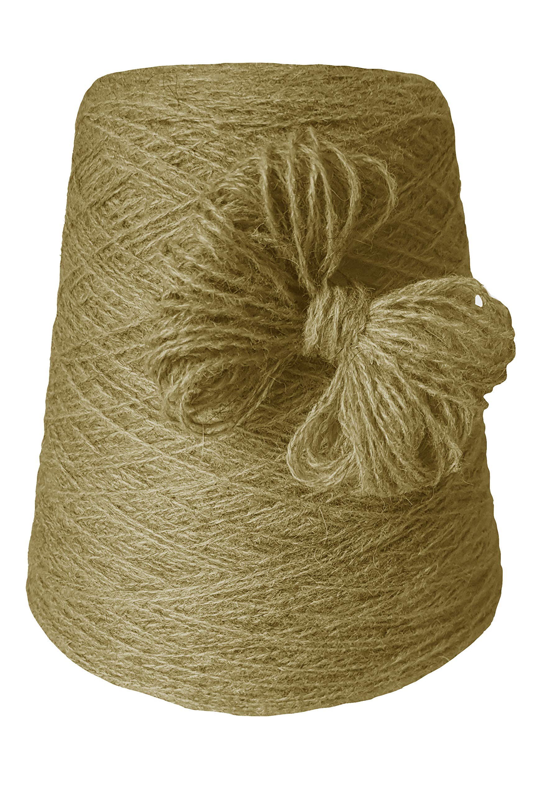 100% Alpaka 500 Gramm günstige Wolle zum Stricken Strickwolle Handstrick Wolle Alpakawolle Stricken Häkeln Garn kratzfrei Nadel 3 3,5 4 5 - Gelb Messing