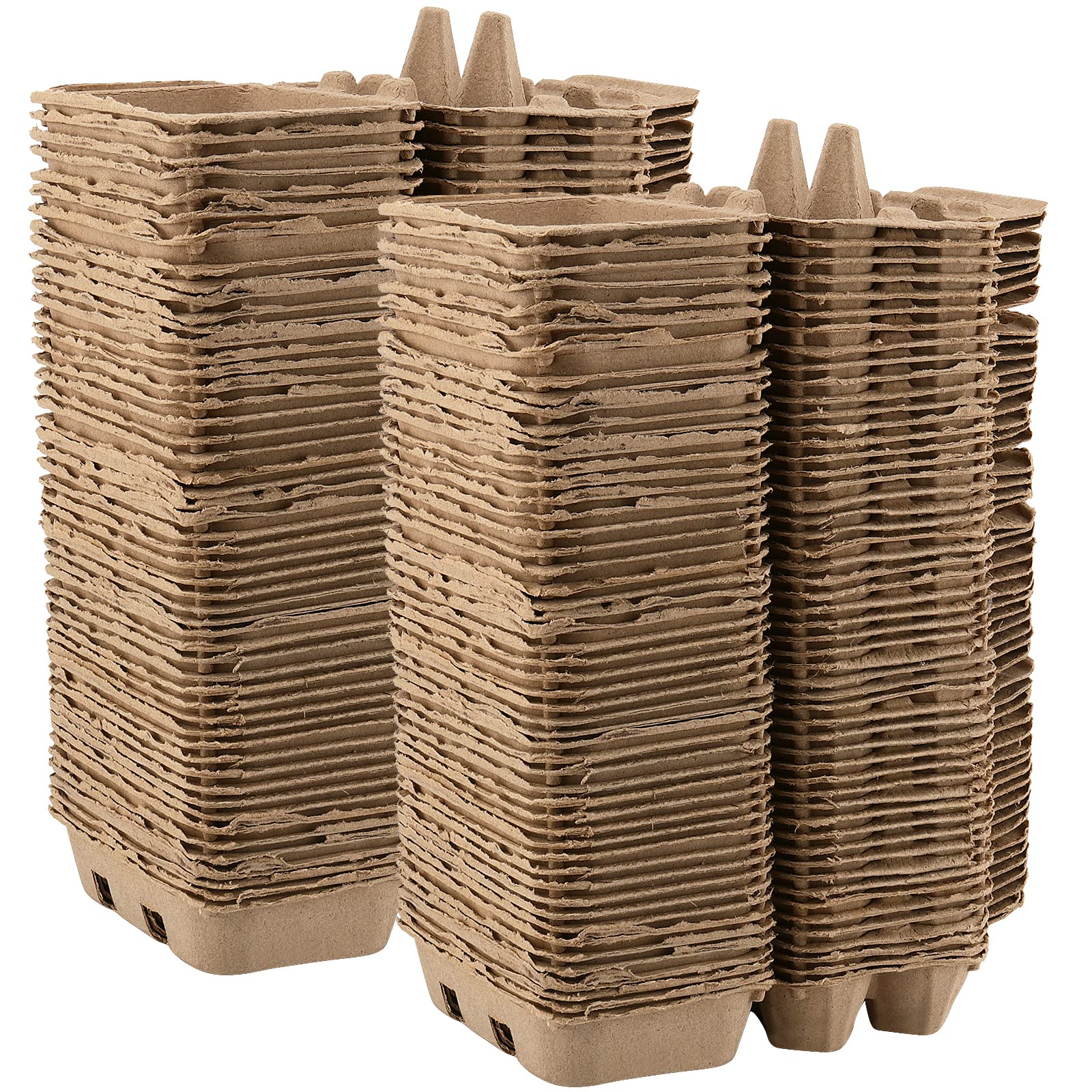 SOUJAP 50-Pack Half Dozen Egg Cartons - Paper Pulp Cardboard Storage For 6 Small/Medium Eggs