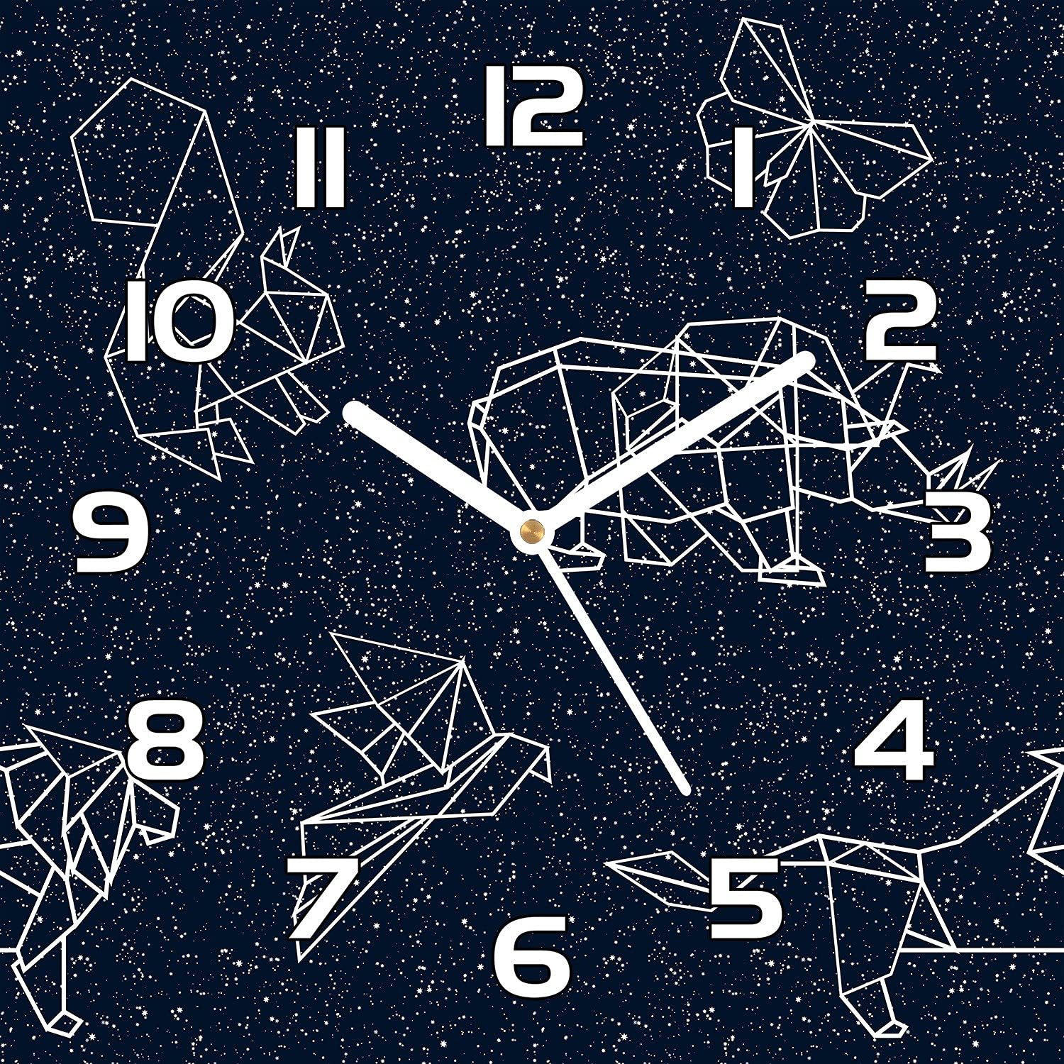 Horloge en verre galaxie et voie lactée pour sublimer les murs du salon