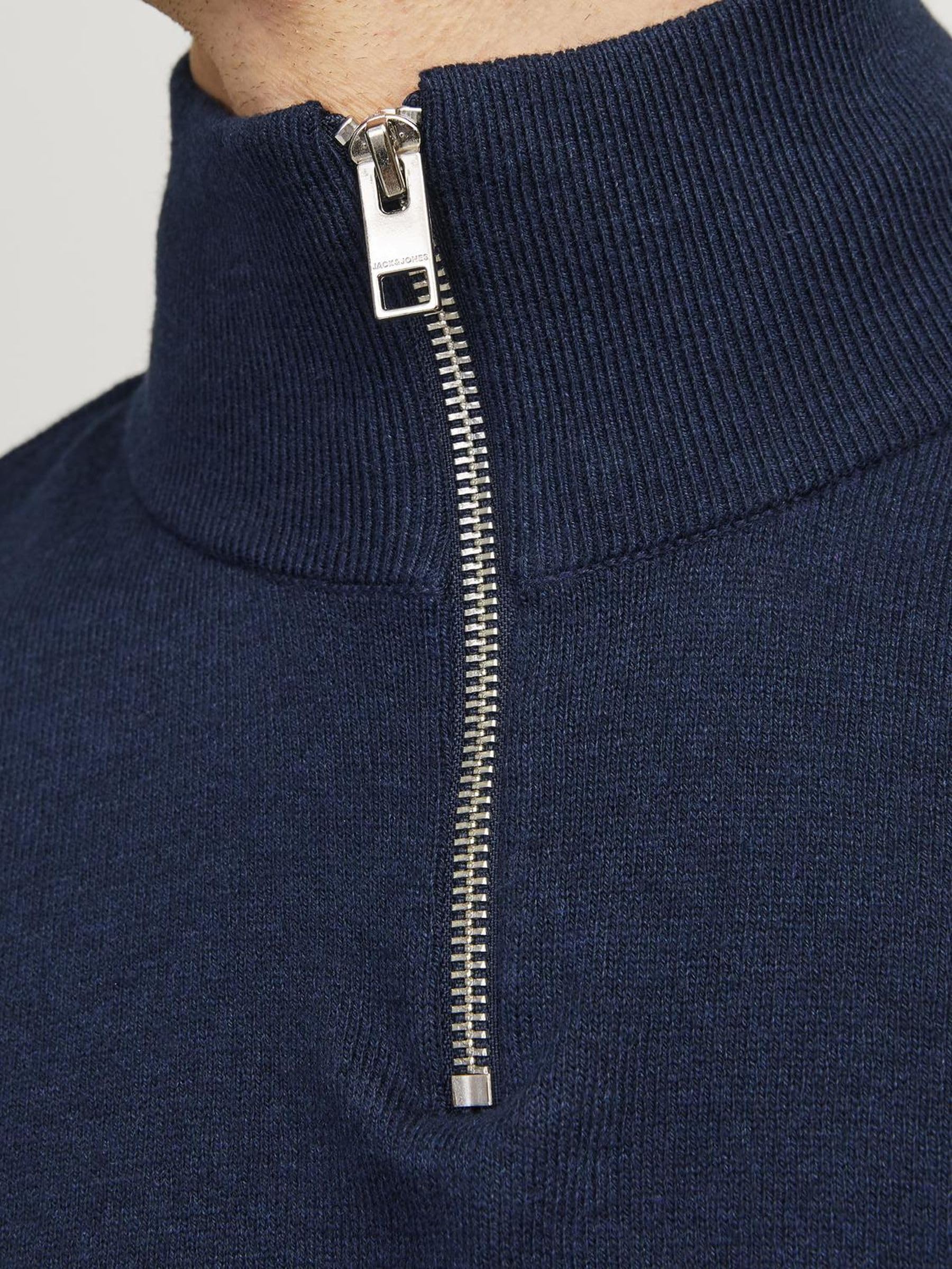 JACK & JONES Jjeemil Knit Half Zip Maglione Uomo (Pacco da 1)