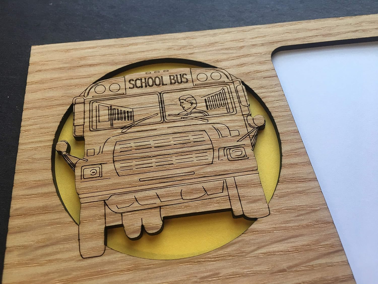 School Bus Driver Picture Frame - Holds 3x4 Photo