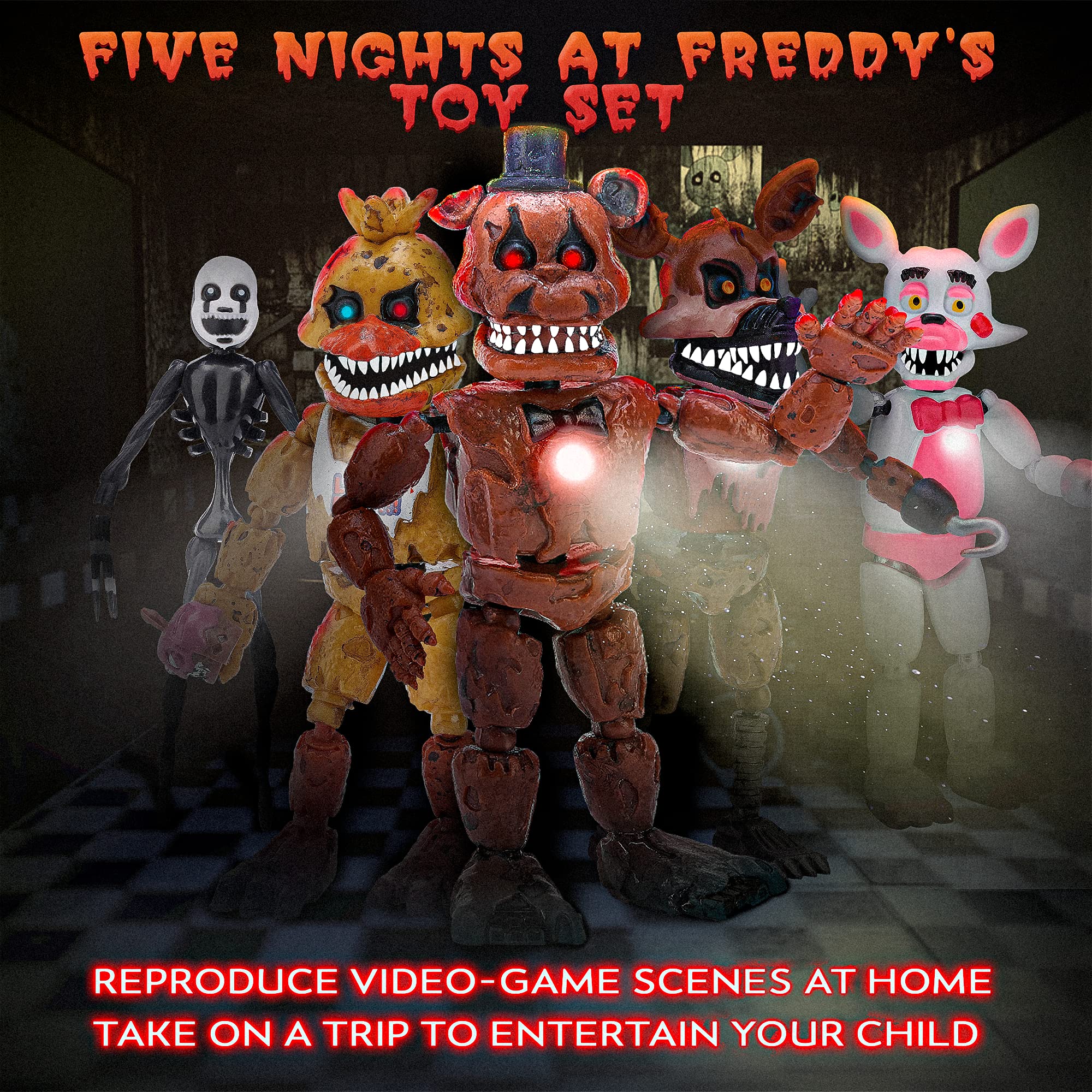 Buy FNAF Action Figures Set of 6 PCS Inspired by Five Nights at