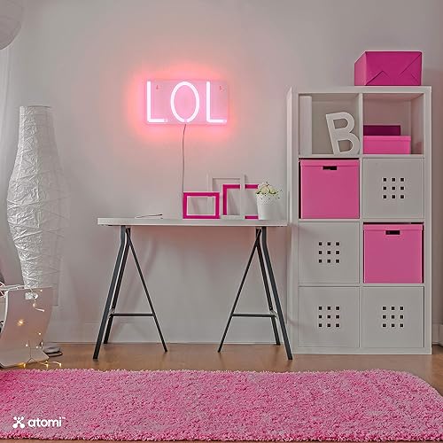 Miniatura 2 de Atomi Smart Luz LED de neón I Arte decorativo de pared para dormitorios, bares y diseños de bricolaje I alimentado por USB, cable de 10 pies - LOL -