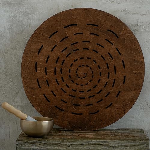 Miniatura 15 de Disco de cascada de 20 pulgadas meditativo de madera para baño de sonido relajante forma de géiser (sin bolsa)