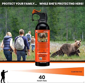 UDAP 18CP Super Magnum Bear Spray, Multi,13.4oz