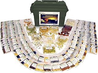 Survival Essentials 144 Variety Ultimate Heirloom Seed Vault for Survival and Preparedness - 23,335+ Non-GMO Heirloom Seed...