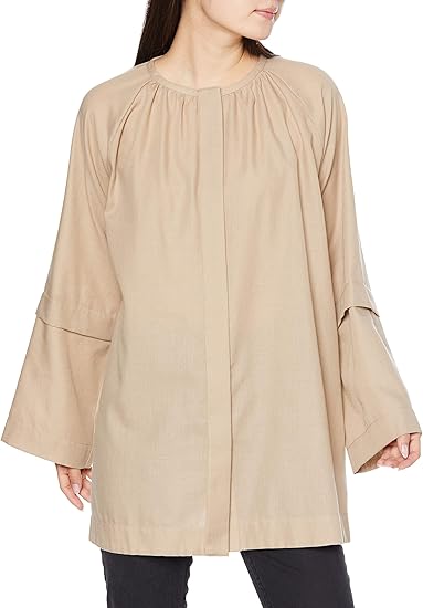 Amazon Co Jp ミラオーウェン 比翼ギャザーaラインチュニック 09wfb4029 レディース 服 ファッション小物