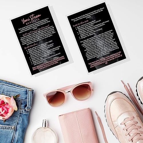 Miniatura 9 de Boutique Marketing LLC Yoni Steam Benefits FAQ Tarjetas de información  Paquete de 30 guía del cliente de 4 x 6 pulgadas que combina con formularios