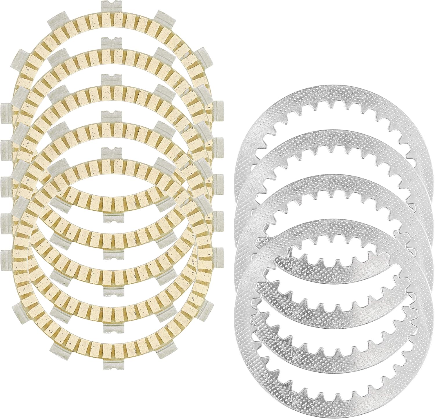 Caltric Clutch Friction And Steel Plates Compatible with Suzuki DR125 1984-1988 / DR125SE 1994 1995 1996