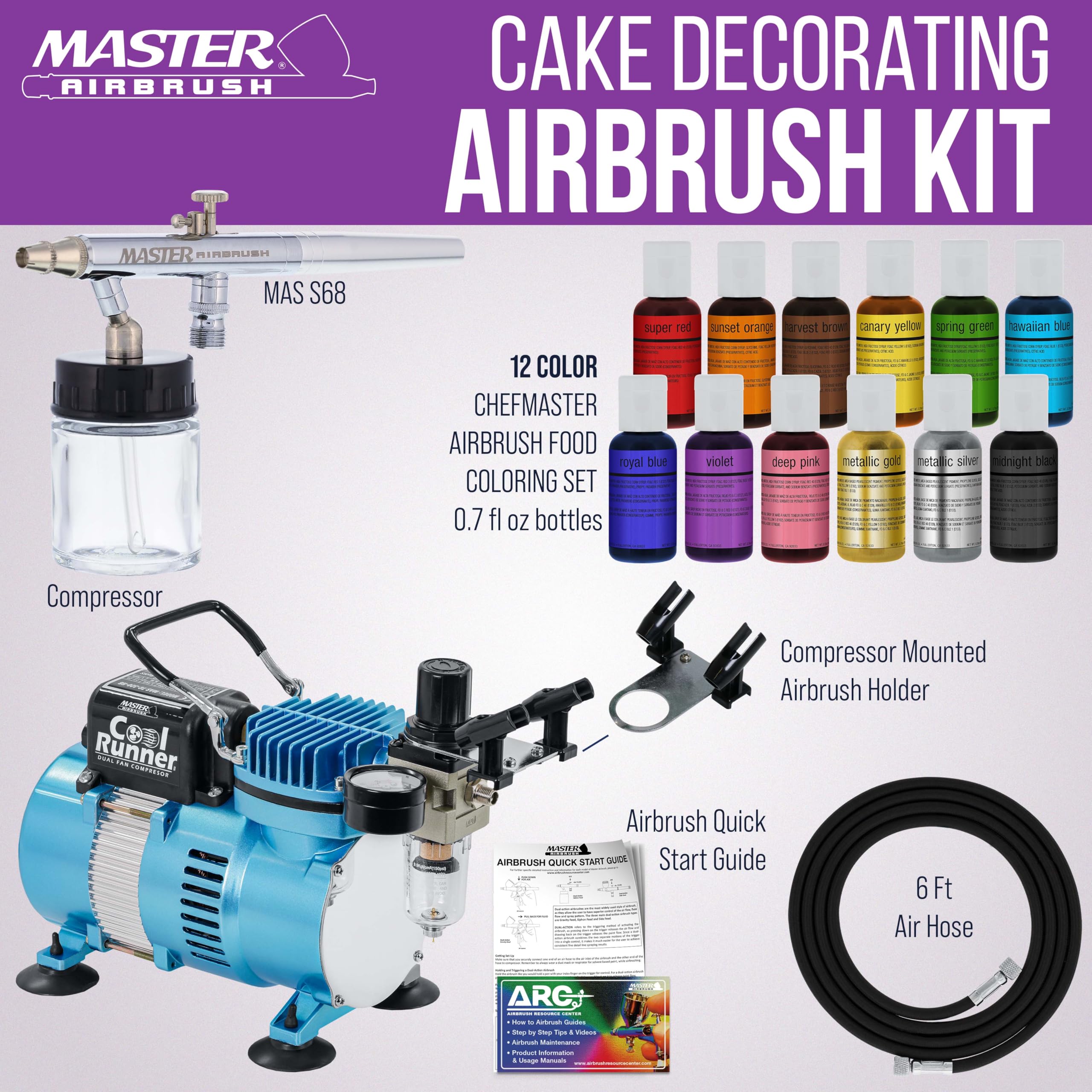 Amazon.com: Master Airbrush Cake Airbrush Decorating Kit with