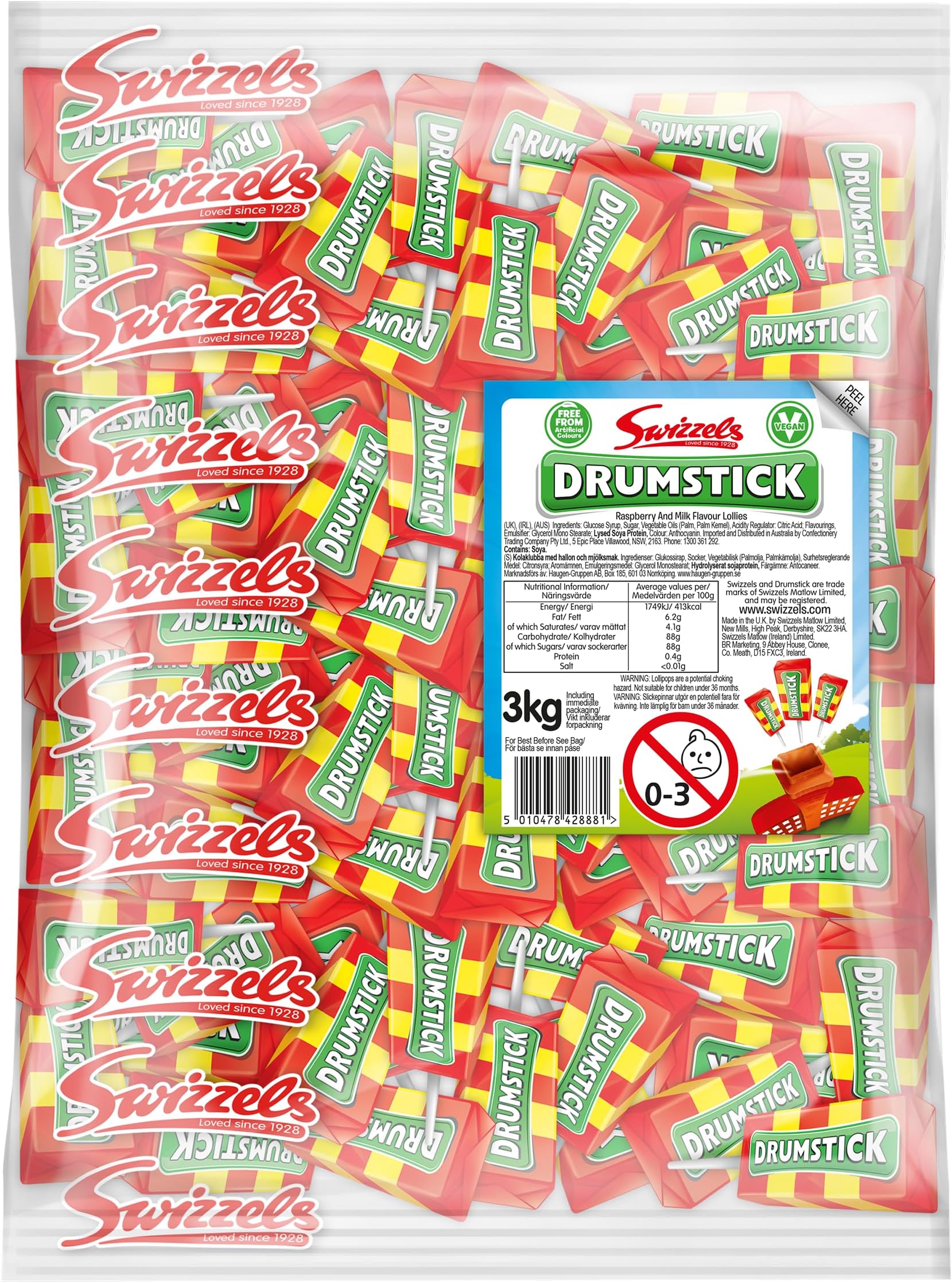 Drumstick Lollies 3kg, Pack of 1
