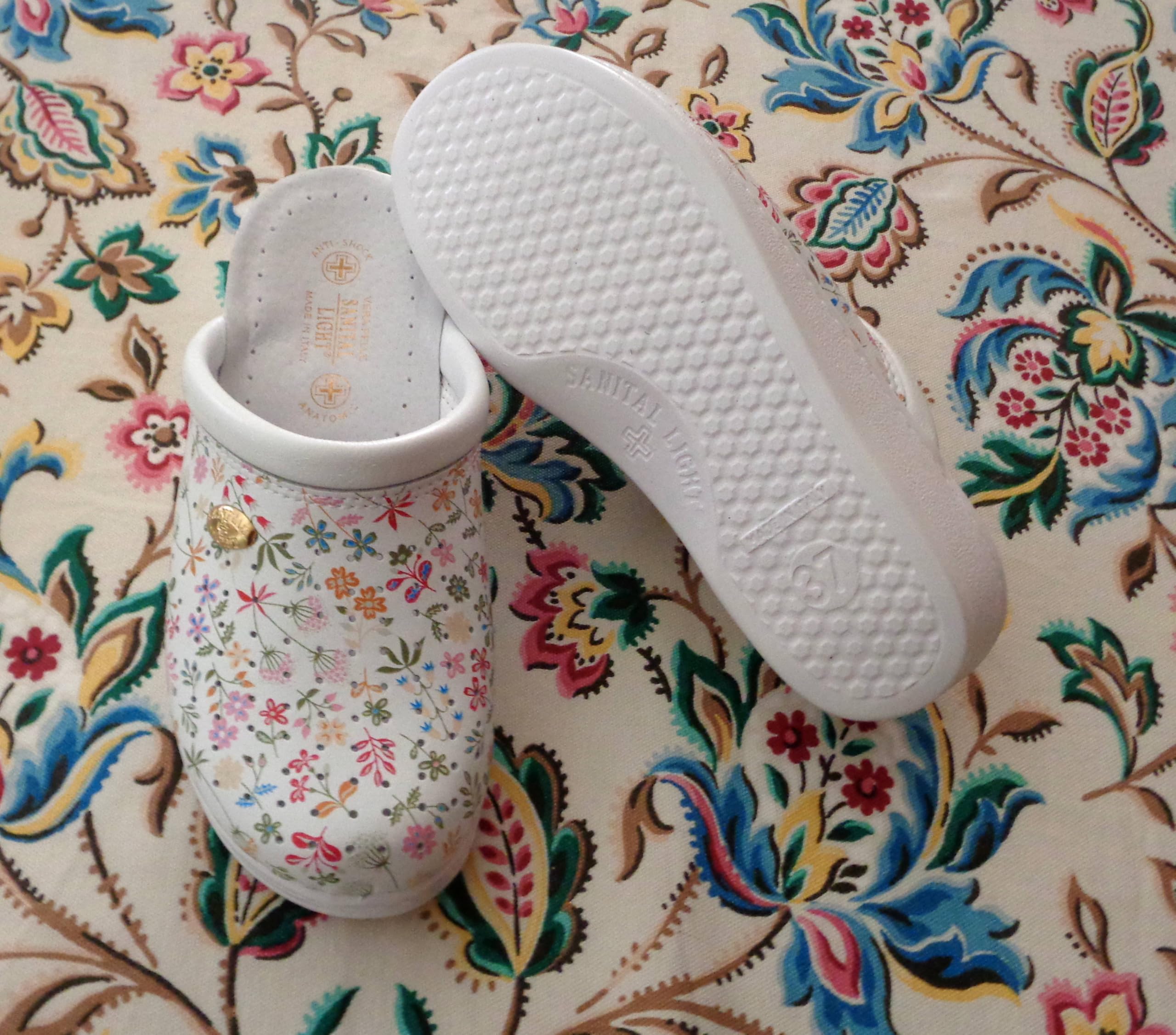 Sanital Light 1350 - Zapatilla de Cuero por la casa con Plantilla en Piel anatómica Anti-Shock