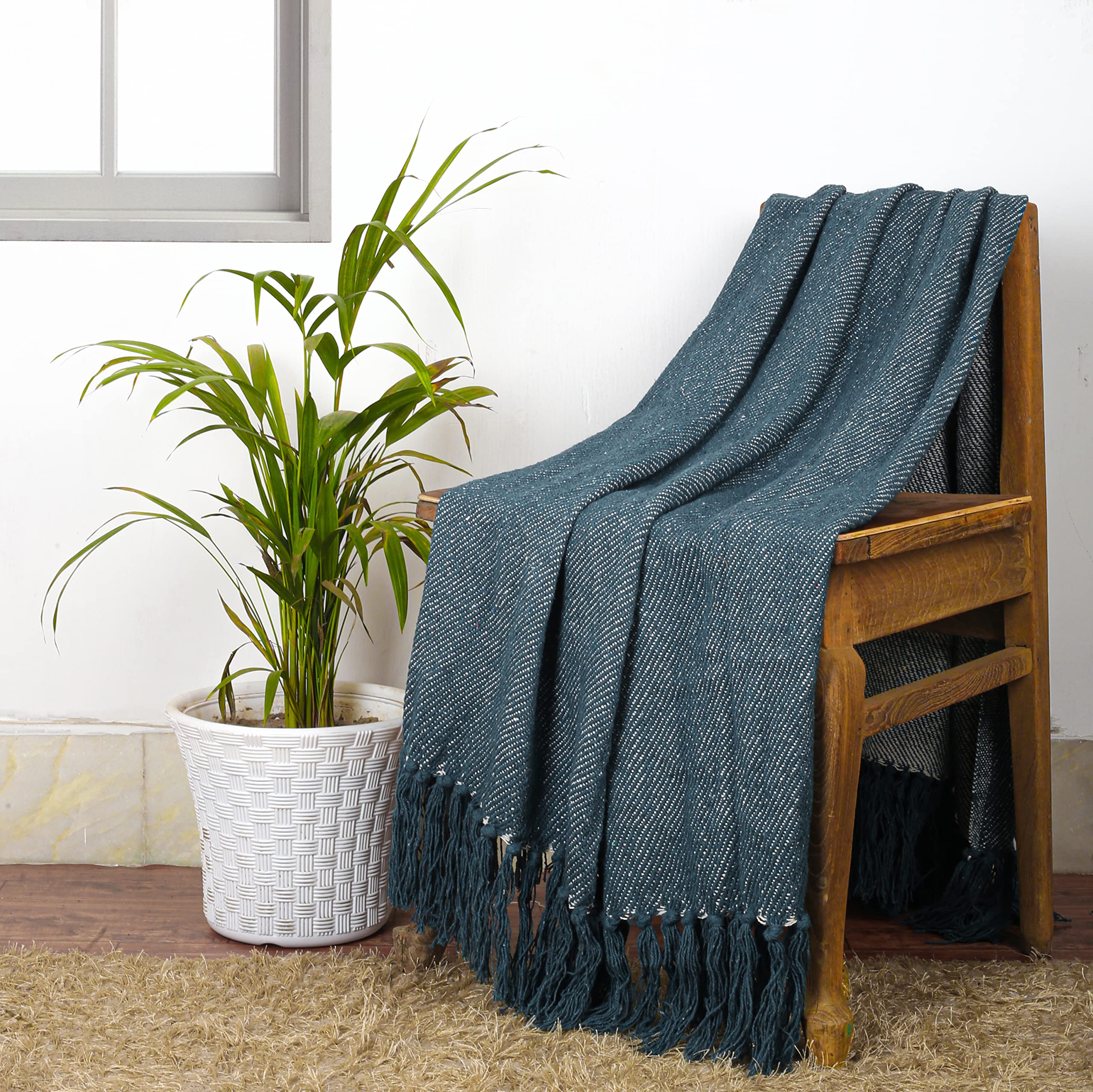 Cazimo Soft Cotton Throws for Sofa (50 x 60 inches, Single,Teal, lightweight) (B099FFZ5X9) Amazon Price History, Amazon Price Tracker