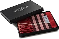 Vista 57 de Veronz - Bufanda clásica de invierno muy suave de aspecto lujoso y sensación de cachemira con caja de regalo Regalo a cuadros rosa y marrón