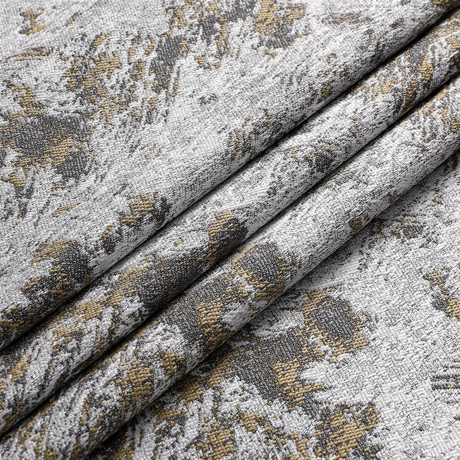 Majestic Giftware Premium Jacquard Cut Fabric (1370-116X216) | 116" Wide X 216" Length Desert Grey Cloth for Table Runner, Upholstery, Pillows & Window Treatments | Soft & Washable Cloths for Home