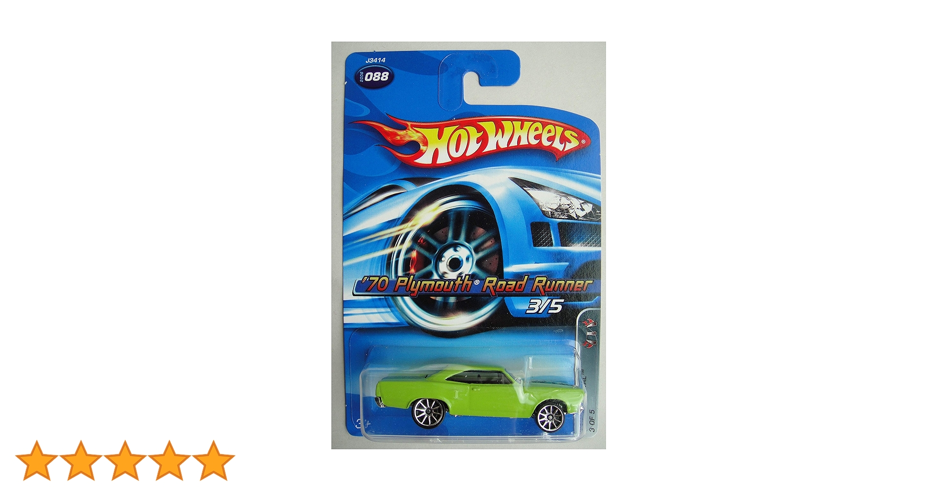 ホットウィール ‘70 Plymouth Roadrunner Hot Wheels Motown Metal 3/5, Green 70 Plymouth Road Runner