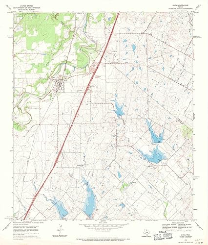 Texas Maps 1968 Buda, TX USGS Historical Topographic Wall Art 44 in x 53 in