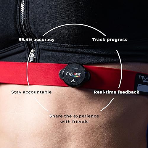 Miniatura 5 de MYZONE MZ-Switch Monitor de frecuencia cardíaca de actividad física, un rastreador de actividad física a prueba de agua para muñecas, brazos y pecho