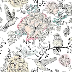JZ·HOME 2618 Vintage Floral Wallpaper Blue/Yellow Thick Textured Flower Wall Paper Home Bedroom Living Room Hotels Wall Decoration 20.8" X 32.8ft - View #5