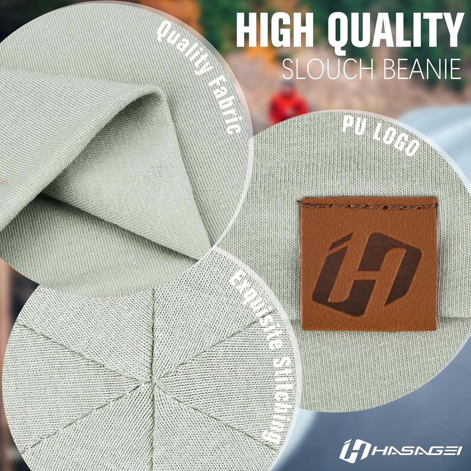 Beanie Cotton Soft and Skin Friendly Unisex Beanie Hat Beanies Hats Men Slouchy Beanie Hats for Women - Image 3