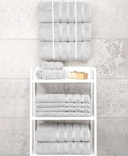 Miniatura 166 de American Soft Linen - Juego de 4 toallas de baño, 100% de algodón turco de 27 x 54 pulgadas, toallas de baño extragrandes, toallas para ducha