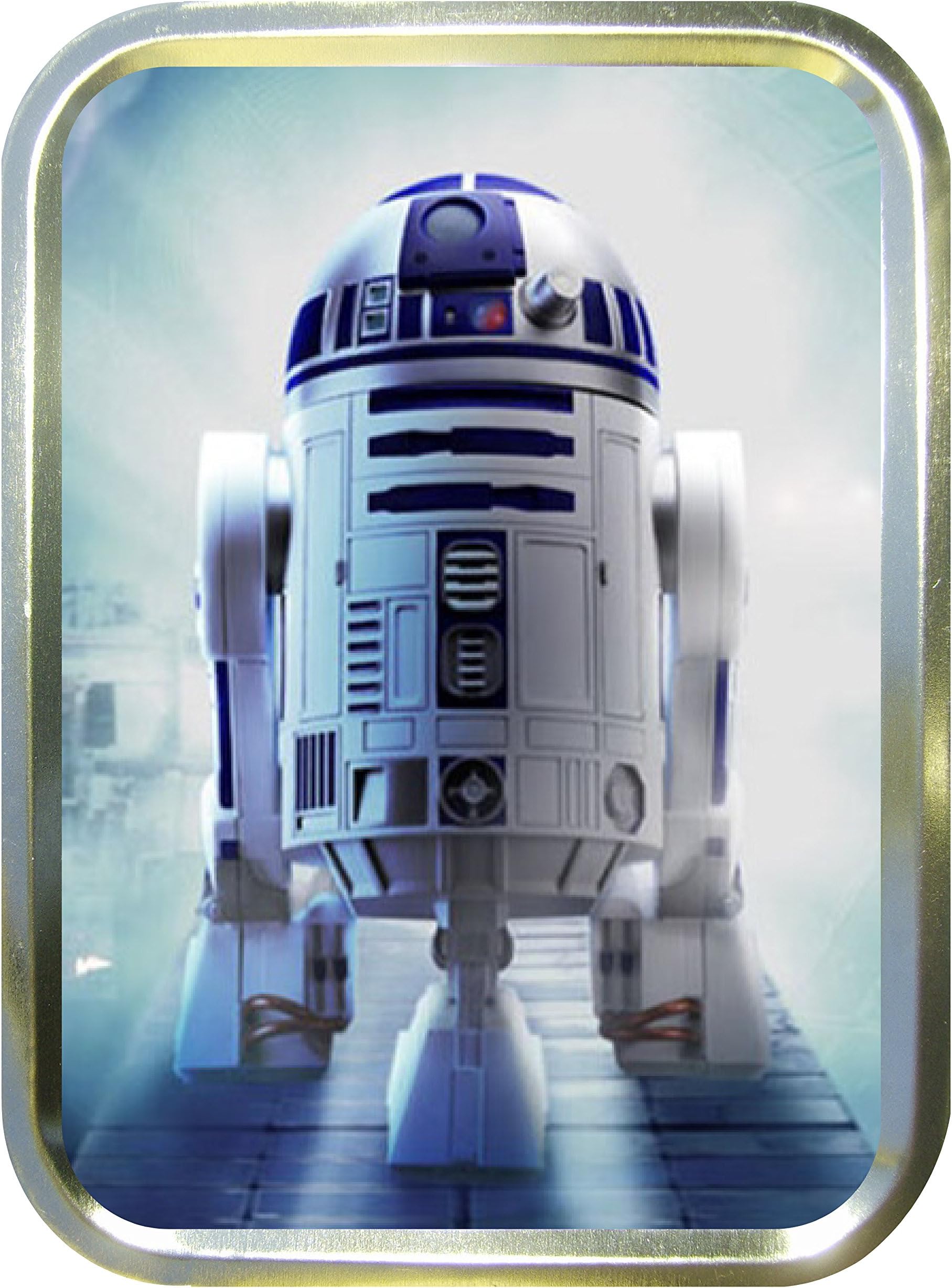 R2-D2 STAR WARS 2oz GOLD TOBACCO TIN,GIFT BOX