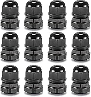 QILIPSU 12pcs 1/2" NPT IP68 Waterproof Nylon Cable Glands - Durable Cord Grip Connectors with EPDM Seals for Industrial & DIY