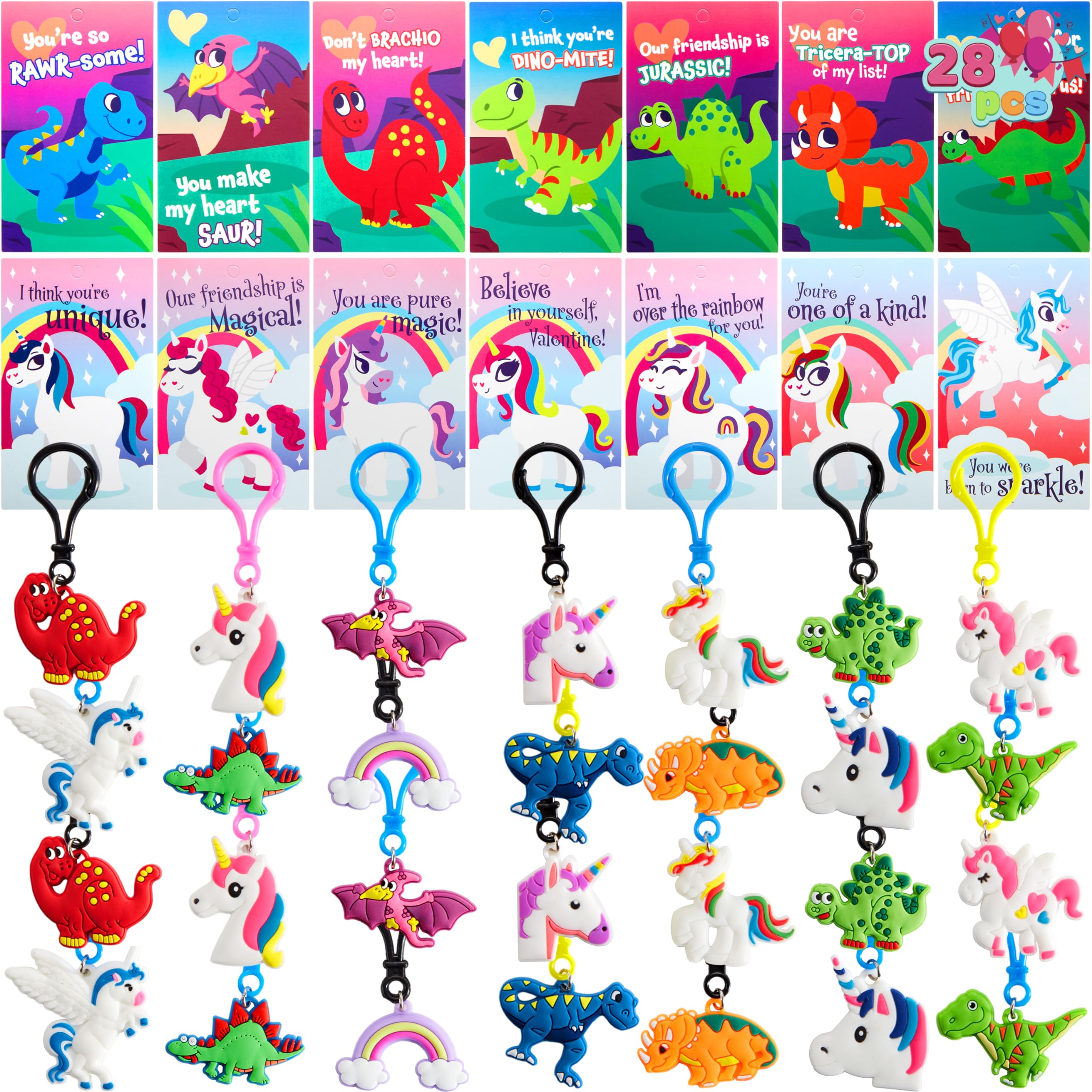 Amazon.com: JOYIN 28 Pcs Valentine's Day Gift Cards with Unicorn