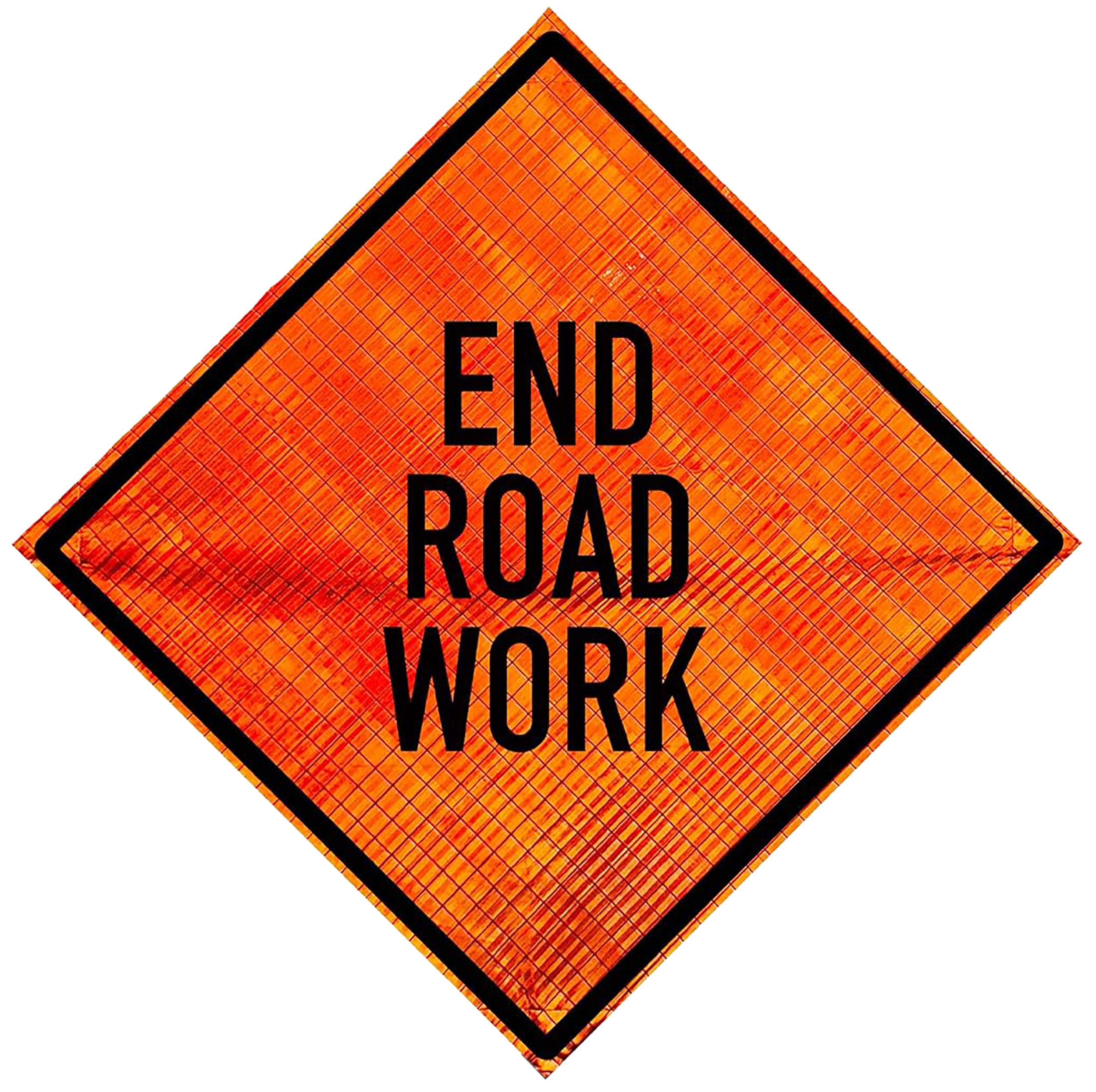 48" x 48" High Intensity Reflective Vinyl Roll-Up MUTCD Compliant Traffic Control Sign (End Road Work)