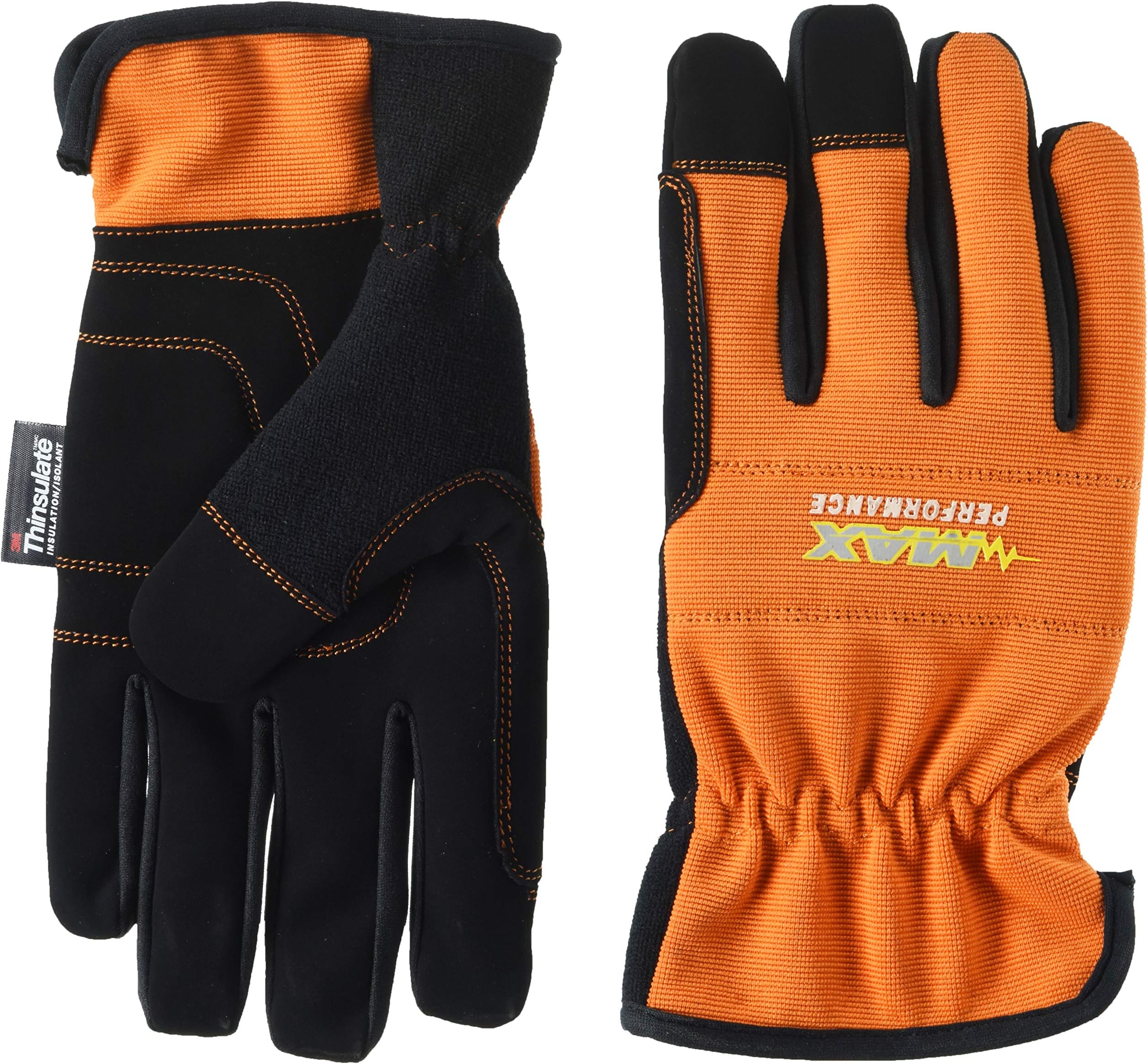 MidwestSynthetic Leather Palm Spandex Back High Performance Gloves with Thinsulate Insulation, MX450TH, Size: Large