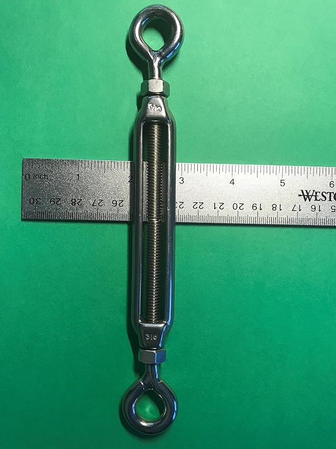 Tensores acero inoxidable ojo y ojo 5/16" UNC 2 piezas miniatura 3