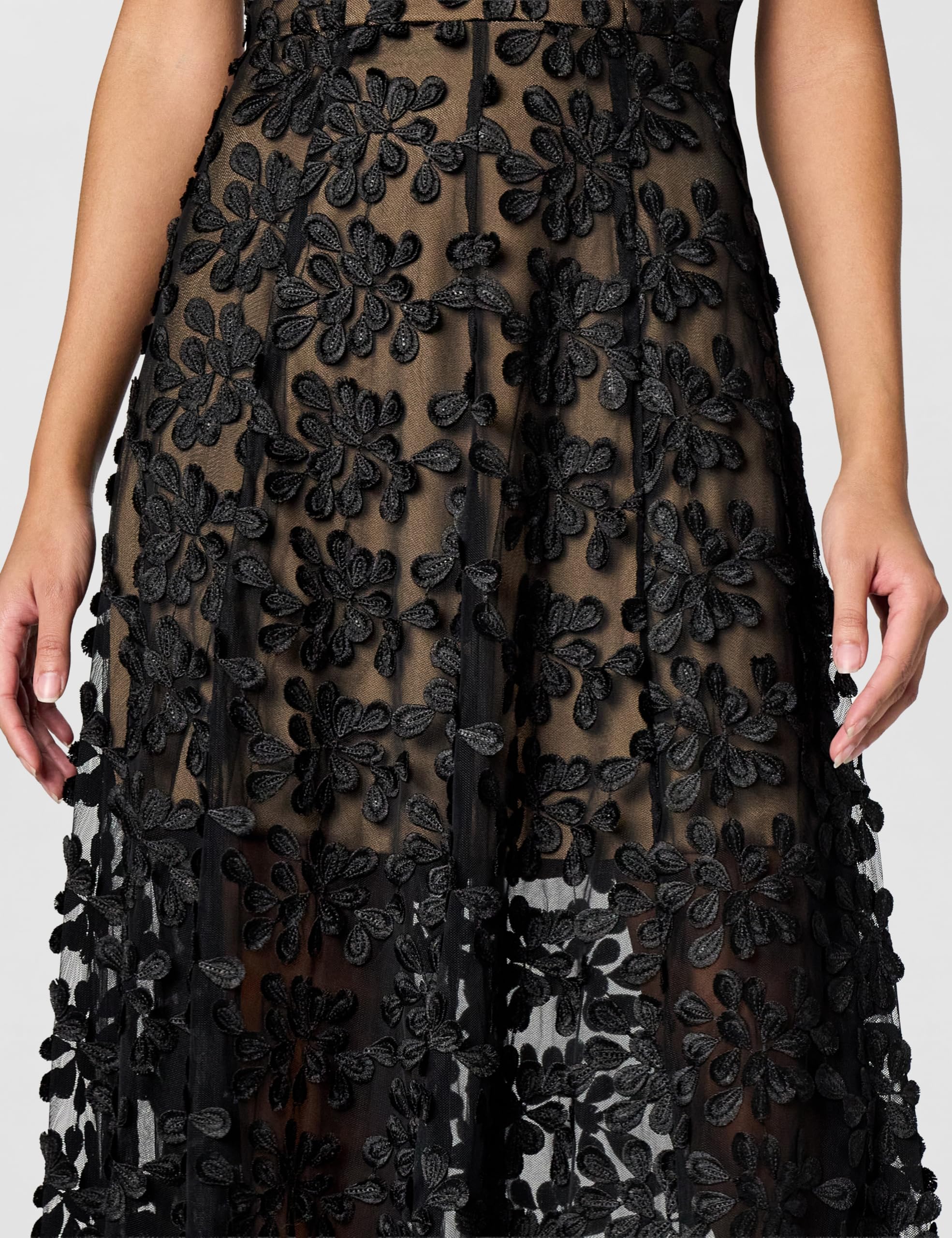 Dress The Population Womens Anabel Sweetheart Bustier Maxi Dress: Medium Black