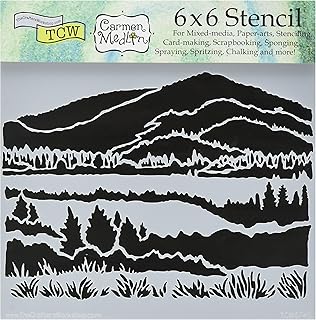 Crafters Workshop TCW6X6-574 Mountain View Crafter's Workshop Template, 6 by 6"