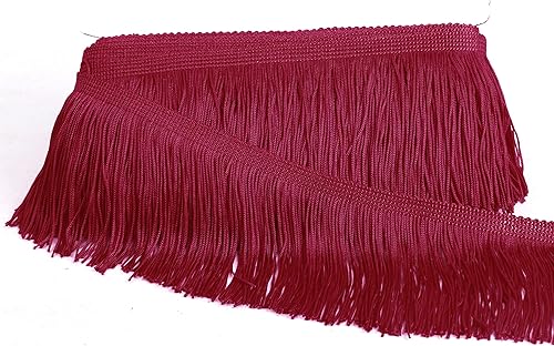 Miniatura 17 de Ribete de flecos de cadeneta de 10 yardas x 4 pulgadas, adornos de tela, costura de borla para decoración de bricolaje, accesorios de ropa, vestido