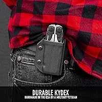 Vista 6 de Clip & Carry Kydex - Funda multiherramienta para The Leatherman Surge, fabricada en Estados Unidos, funda para múltiples herramientas, color negro