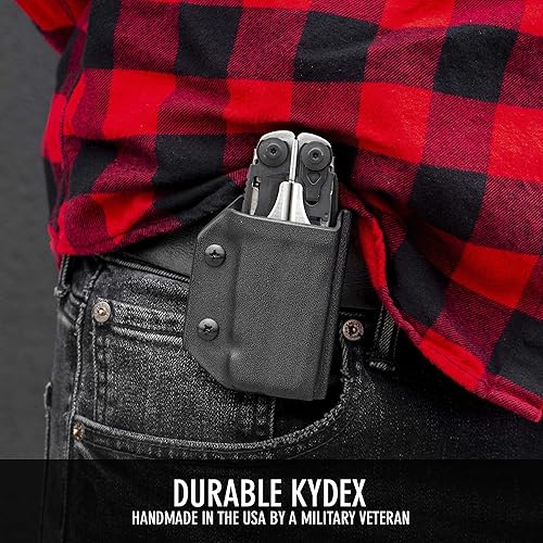 Miniatura 6 de Clip & Carry Kydex - Funda multiherramienta para The Leatherman Surge, fabricada en Estados Unidos, funda para múltiples herramientas, color negro
