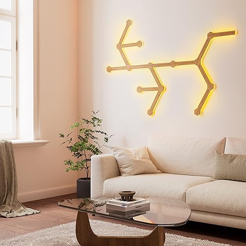 EUREKA ERGONOMIC Luces LED RGB, paneles de pared de luz LED, luces de pared LED inteligentes Wi-Fi con sincronización de música, control inteligente