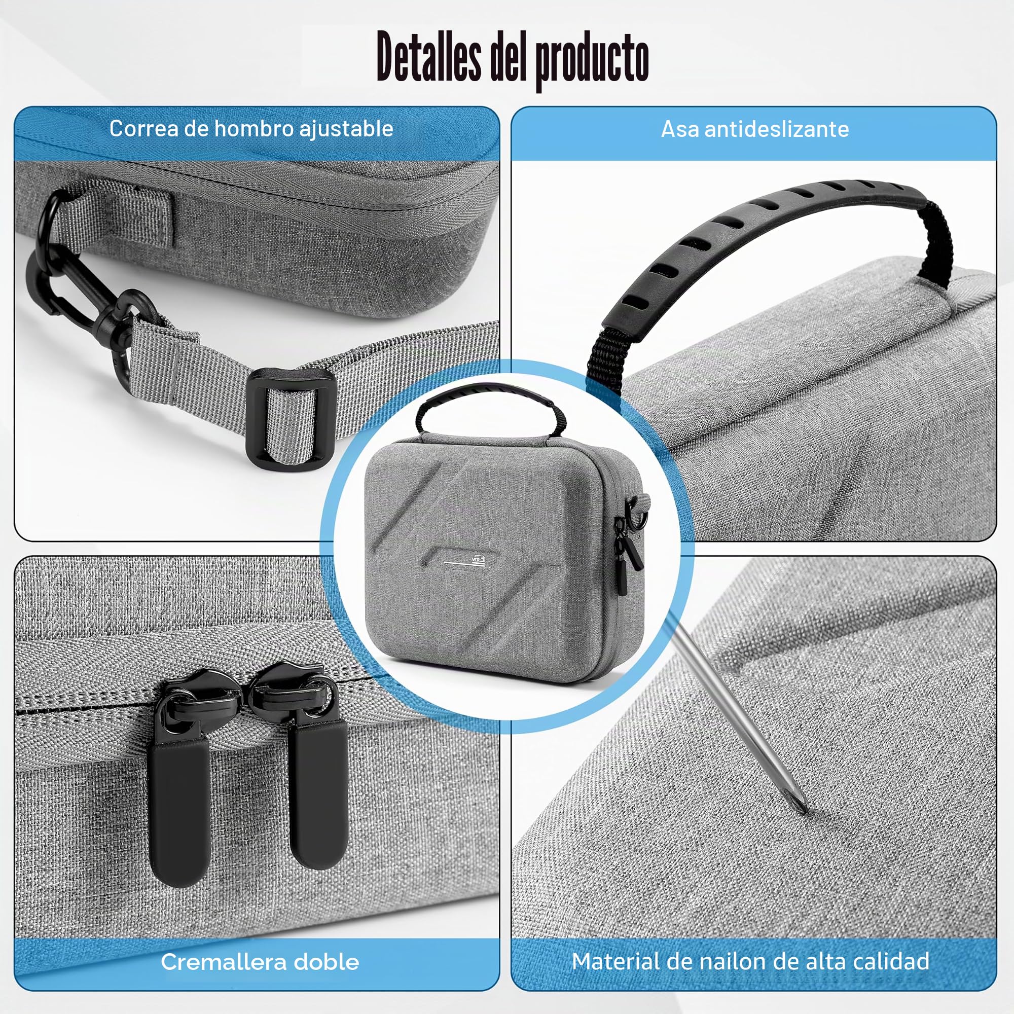 Funda de transporte para Insta360 GO Ultra, bolsa de viaje de material de nailon, organizador para accesorios Insta 360 GO Ultra, gran capacidad para montaje de liberación rápida, colgante magnético