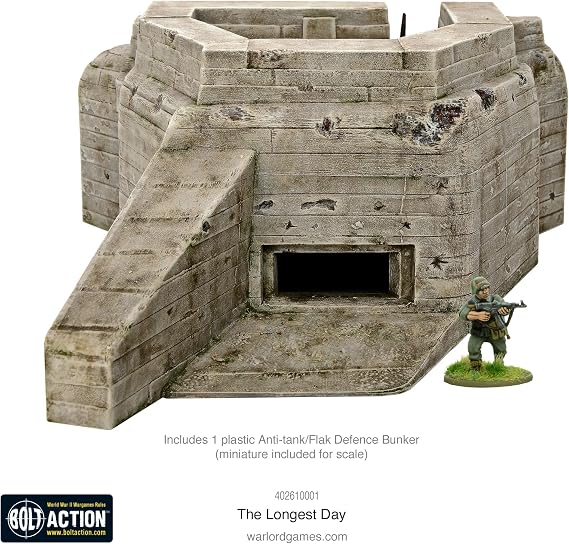 Warlord Bolt Action The Longest Day D-Day Battle Set 1:56 Tabletop Miniatures - Plastic Paintable Miniature WWII Soldiers Set, Unpainted Table Top 28mm Military Minifigures for Adults - Figurines Pack