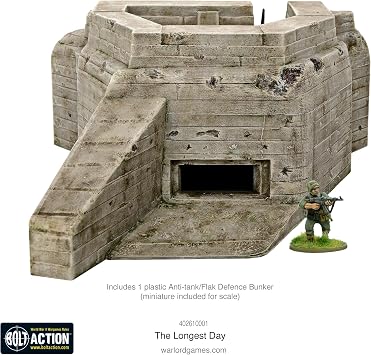 Warlord Bolt Action The Longest Day D-Day Battle Set 1:56 Tabletop Miniatures - Plastic Paintable Miniature WWII Soldiers Set, Unpainted Table Top 28mm Military Minifigures for Adults - Figurines Pack