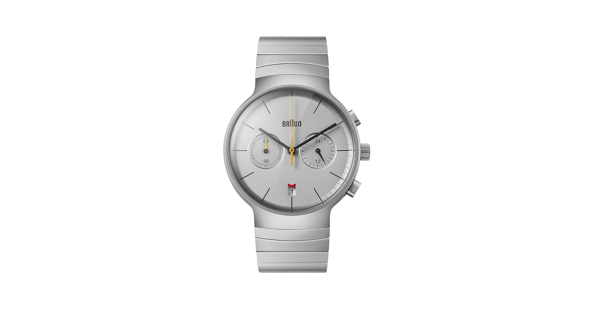 braun bn0265 スチールブレスレット BN0265 Braun gents classic chronograph watch - silver dial