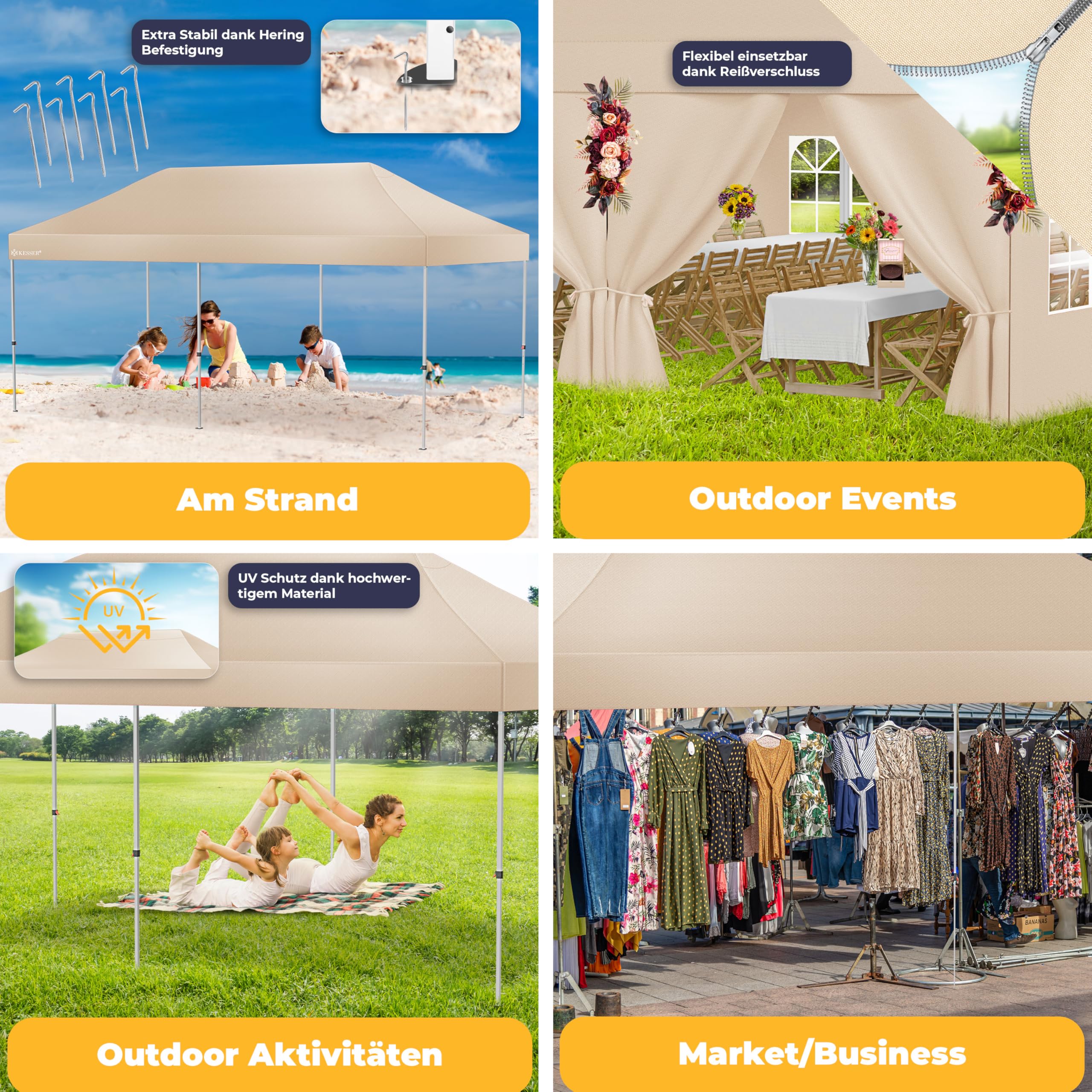 Outsunny 3 X 6 M Opvouwbaar Paviljoen Paviljoen Tent Partytent Tuintent Wit Raam Opvouwbaar~0uerd55tpcg01