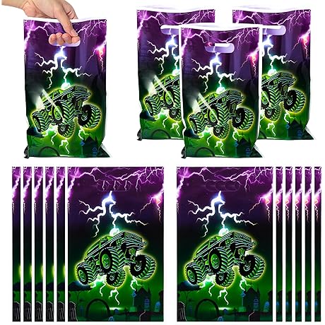 ArianQicult Monster Truck Party Favor Bags