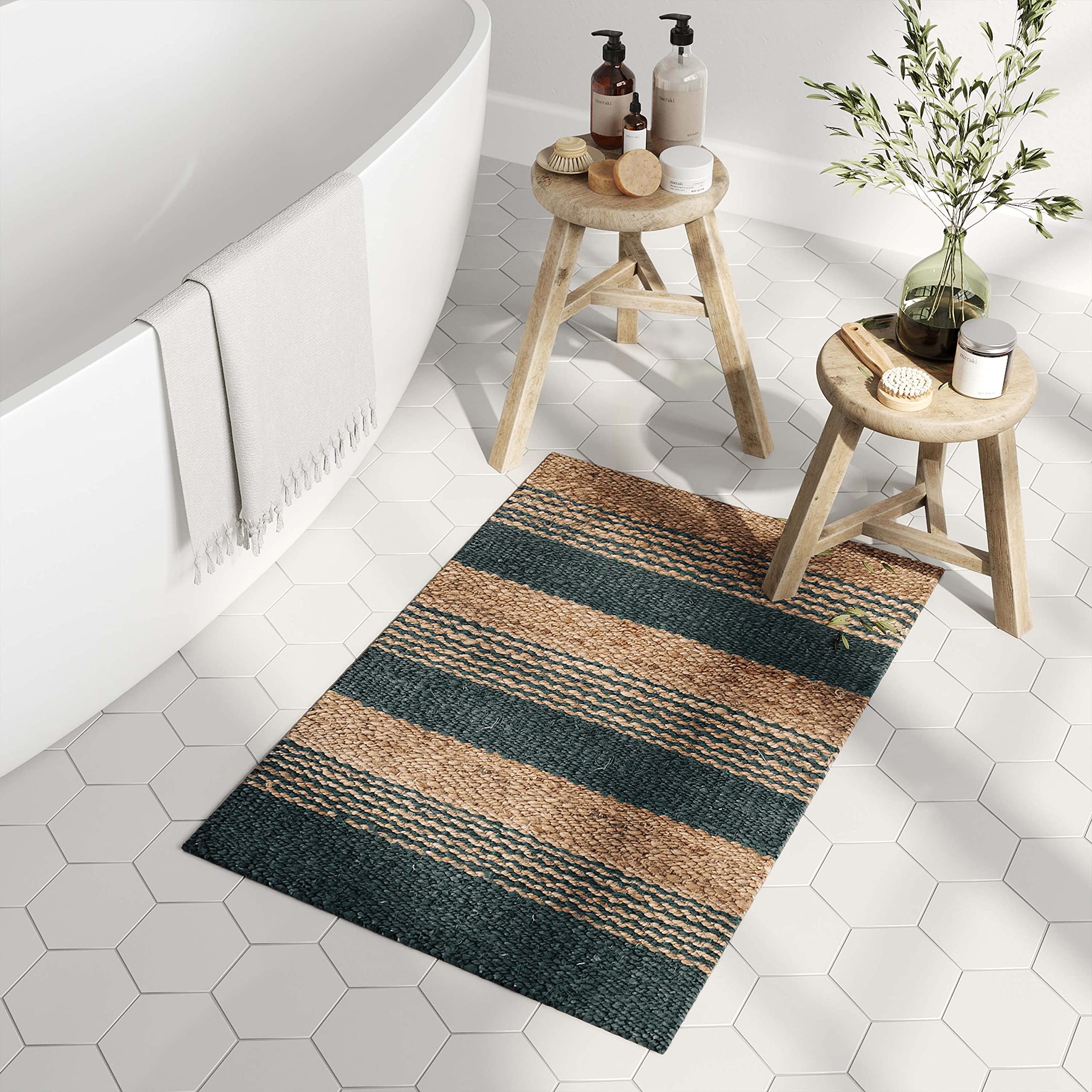 Industrial Farmhouse Rugs COT 3 GREEN | Momeni Rugs