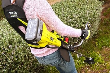 Ryobi OBC1820B 18V ONE+ Brush Cutter [Zero Tool], 18 V, Green | OBC1820B, Hyper Green, bike handle, metal blade, dense grass and brush cutting