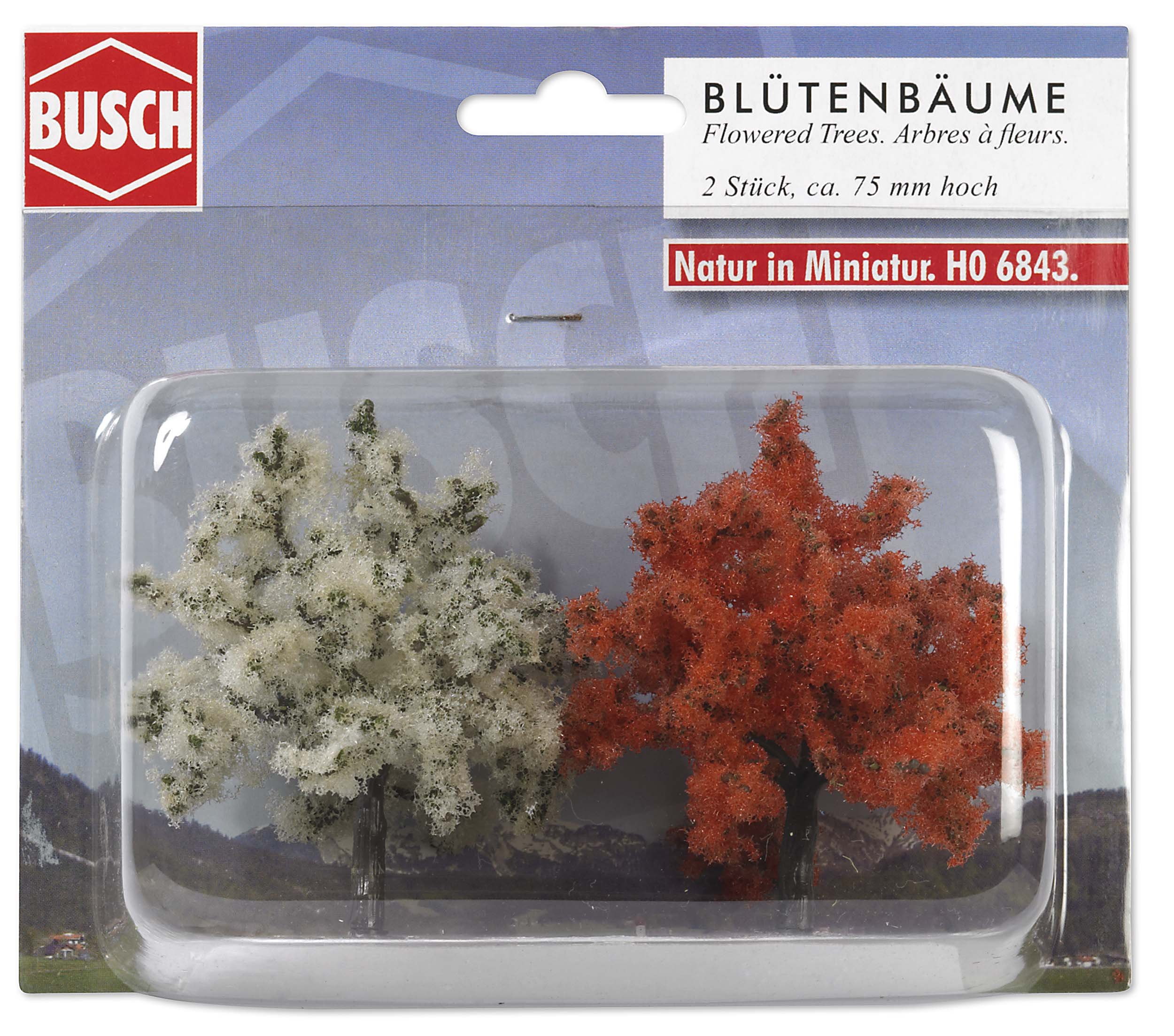 Busch 6843 Red Tree 2/ HO Scenery Scale Model Scenery